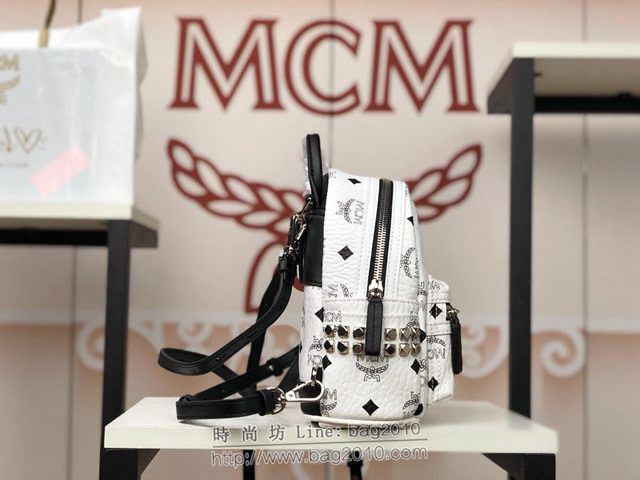 MCM雙肩包 原單 5719超迷你 經典款 新版雙排釘菱形釘 MCM女背包  mdmc1031